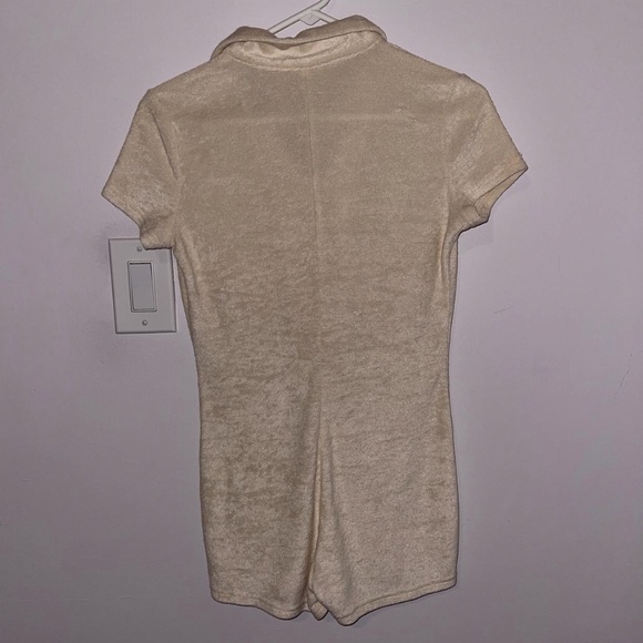 Women's Cream and Brown Jumpsuit - Picture 3 of 4